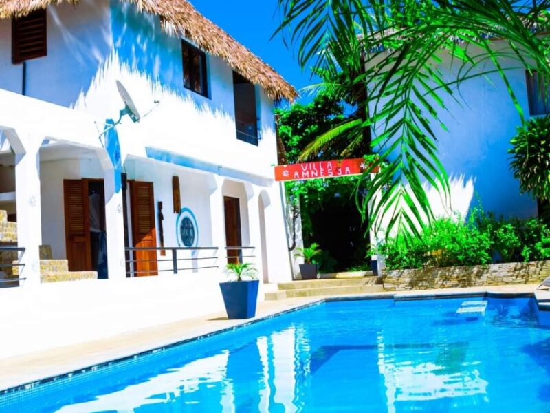 Villa offrant une vue imprenable sur la piscine à Nosy Be